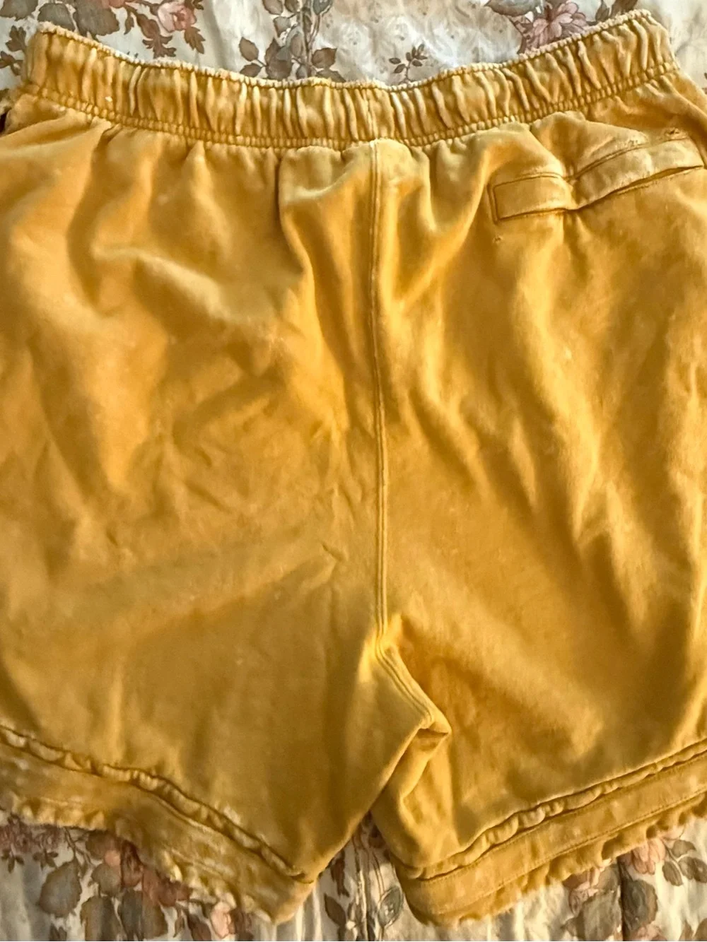 Jordan Men's Mustard Yellow Drew Fit Fleece Athletic Shorts